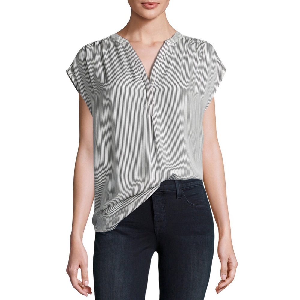 Joie Doshia Stripe Silk Blouse